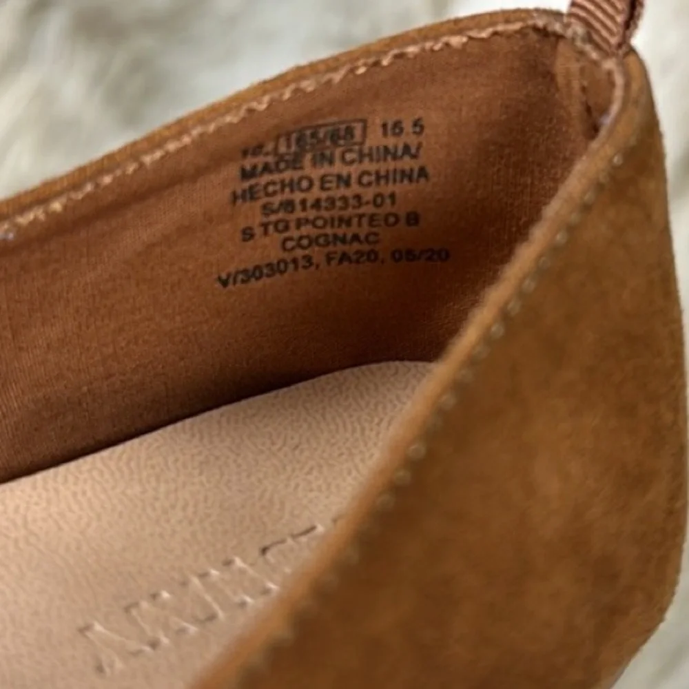 Size 10 Old Navy Brown Suede Slip-On Ballet Bow Shoes